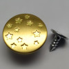 Plastic Inside Type Jeans Button Shiny Brushed Brass Color