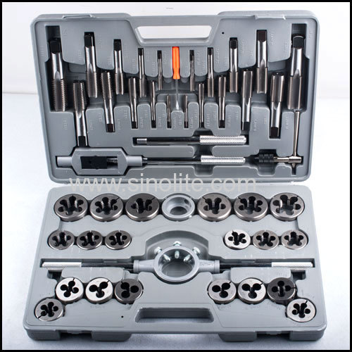 45pcs Metric system tap and die sets ASME/ANSI B94.9