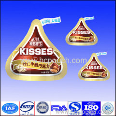Clear or printed polypropylene candy or chocolate shape bags