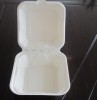 biodegradable tableware/disposable sugarcane clamshell/bagasse box/paper pulp box