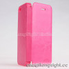 AYL pure color smoothly flip leather case for iphone 5/5S --rose red