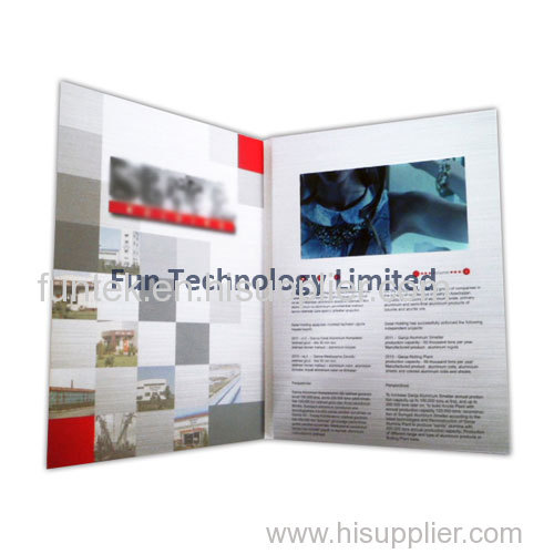 5 inch LCD Video Brochure Greeting Card Booklet with Magnetic Switch