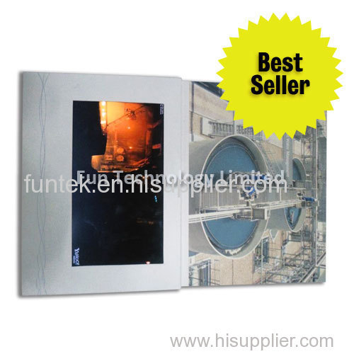 OEM 10.1 inch TFT LCD Video Brochure Greeting Card Booklet
