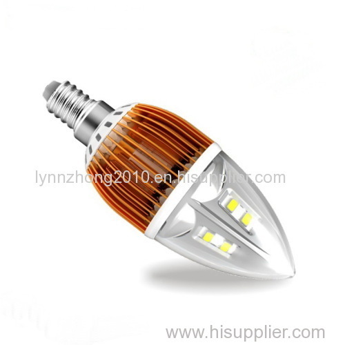 5W crystal LED Chandelier bulbs, LED candle bulbs with good quality LED chips, 75Ra, seoul
