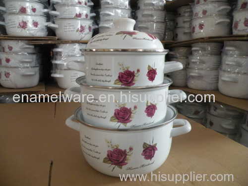 10pcs Deep Belly Enamel Casserole Set