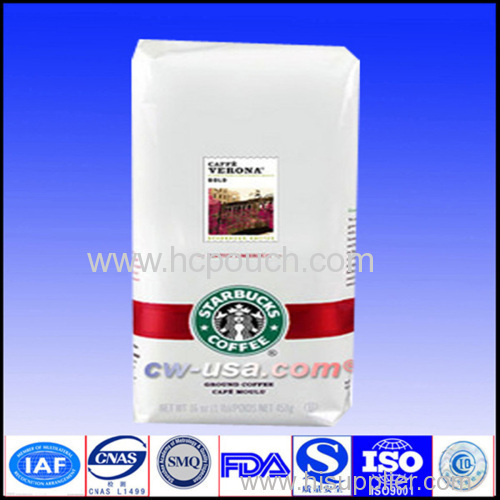 Flat bottom foled bottom back seal stand up coffee gusst bags