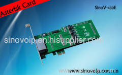 Clear voice for quad span selectable E1/T1 pci-e voip card