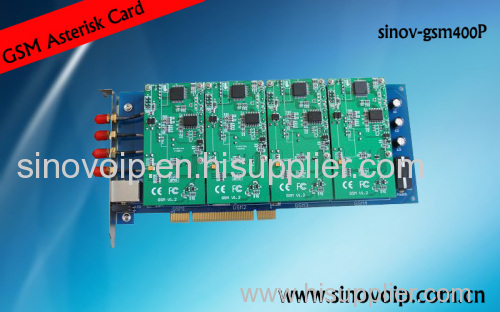 Professional 4Ports GSM card PCI asterisk card SIM GSM gateway