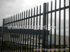 High quality hot dipped galvanized or powder coated steel palisade fence