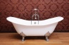 Clawfoot cast iron bathtub