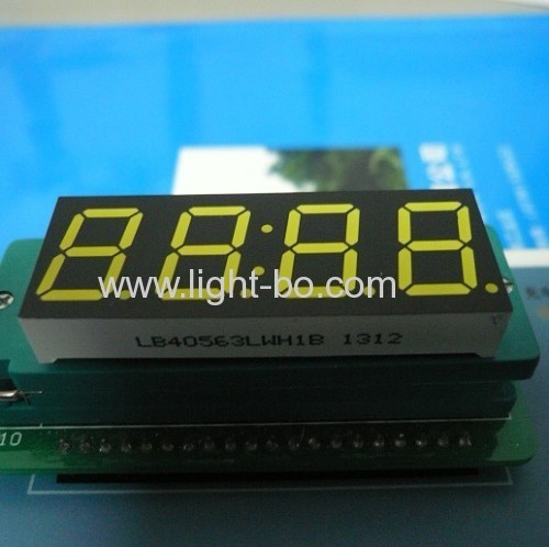 Ultra White 4 Digit 7 Segment LED Display 0.56" common cathode for instrument panel