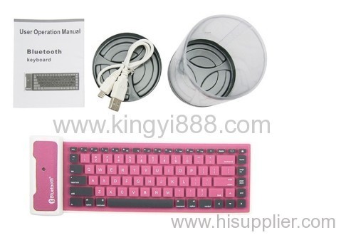 Flexible soft Bluetooth keyboard for ipad iphone wireless Bluetooth silicone keyboard