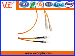 China supplier ST to SC multimode indoor optical fiber patch cord