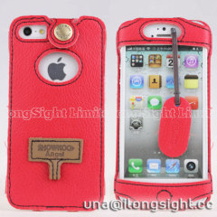 Showkoo Angel Genuine Leather case for iPhone 5 5c 5s-red