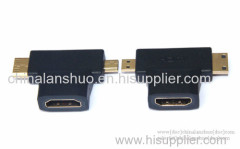 HDMI female to mini male and micro male adapter