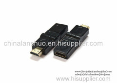 180 degree rotatable HDMI AM to AF adapter