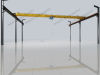 Light duty electric Single girder overhead cranes travelling crane with 10 T load capacity