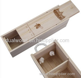 Wood wine box, single bottle wine boxes