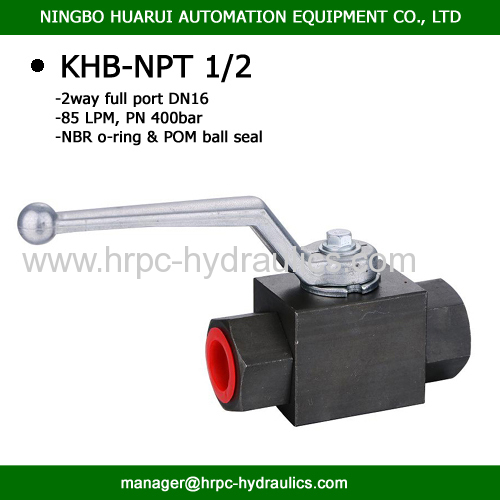 hydraulic full port steel/stainless china 2-way ball valve high pressure 5800psi