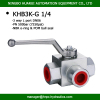 hydraulic steel / stainless steel 3 way ball valves bsp female thread L port high pressure 7250psi