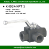 hydraulic oilfield 3 way L port high pressure ball valves npt female thread 5000psi