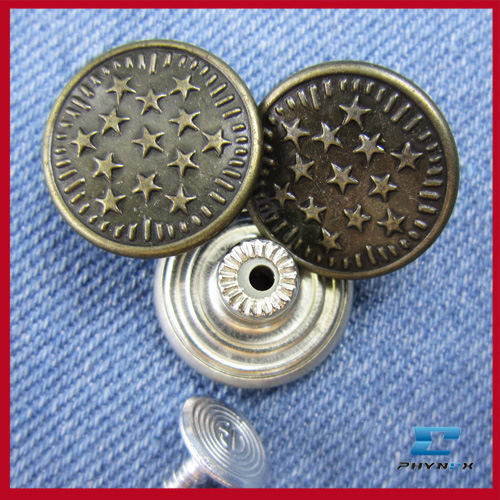 Fashion custom metal jeans button ,shank button painted ren or other