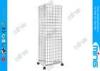 Customized Powder Coated Gridwall Display Racks Tower with Casters