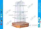 Four shelves Tempered Glass Display Showcases , Shop Gondolas Shelving