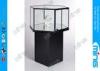 Free Standing Glass Showcase Display Adjustable with Mirror Deck for Jewelry