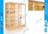 Rectangular Wall Glass Display Showcases with Divider , 10 Shelves