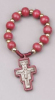 Religion Rosary Wood Bracelet with Christian Cross Pendant