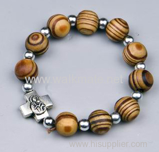 Wood hip hop necklace and bracelet