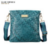 Newest fashion woven genuine leather handbag