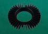 Sunflower Shape Black Fin Extruded Aluminum Heat Sink For LED