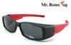 Red Frame Unisex Eye Protection Over Glasses Sunglasses For Climbing