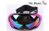 Adult Ski Snowboard Goggles With Adjustable Strap , Plastic Lens