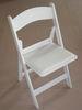 White Armless Resin Folding Chair