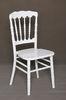 White Wooden Napoleon Chair , Modern Armless Wood Banquet Chairs For Indoor / Outdoor