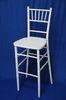 Fashion Ivory Wooden Bar Stool , Ceremony Event Chair For Ballroom , Church