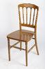 Golden / Metallic Resin Napoleon Chair , Stackable Ballroom / Church Chair