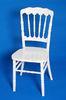 Durable Glossy White Wood Banquet Chairs For Ceremony Event , Ivory Napoleon Chair