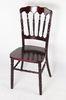 Mahogany Wooden Napoleon Chair , Fashion Black Wood Banquet Wedding Chairs