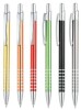 Promotional aluminum barrel click ballpen with 7pc decorative circle