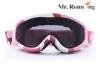 Anti-Scratch Cool Ladies Ski Snowboard Goggles With Pink TPU Frame