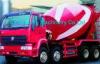 Red 8cbm 10cbm Mixer Trucks / 8x4 Concrete Mixer Trucks 336 Horsepower