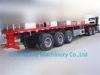 Sinotruk Flat Bed 3 Axles Semi Trailer Trucks in Red for Unloading