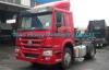 SINOTRUK HOWO 336hp Prime Mover Truck in Red , Unloading Diesel 4x2 Trucks