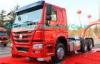 Red 40 Ton 6x4 Prime Mover Trailer Truck Diesel 336HP , EURO II Standard
