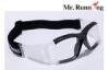 Black / White Plastic Frame Prescription Basketball Glasses For Man