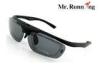 Cool Outdoor Mens Protective Polarized Cycling Sunglasses , Black PC Frame